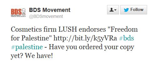 click here for more info on LUSH Cosmetics anti-Israel extremism